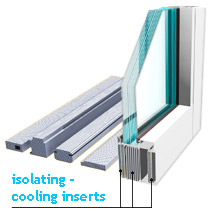 cooling-isolating inserts